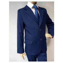 Karcsúsított elegáns kék fiú öltöny