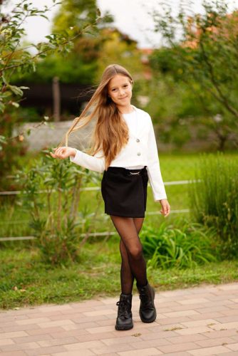 Lány nyers kosztüm rövid fazonú 