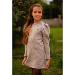 Lány kötött puha ruha szürke 