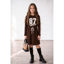 Lány pamut ruha chocolate 