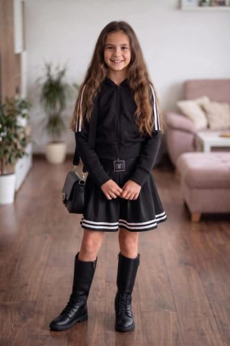 Lány pamut  szoknya black
