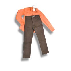 Fiú farmer hatású nadrág barna derékban állítható 