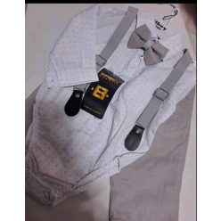 Baby bodys ünneplő együttes szürke 