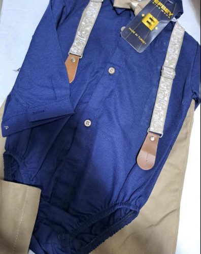 Baby bodys ünneplő együttes kék 