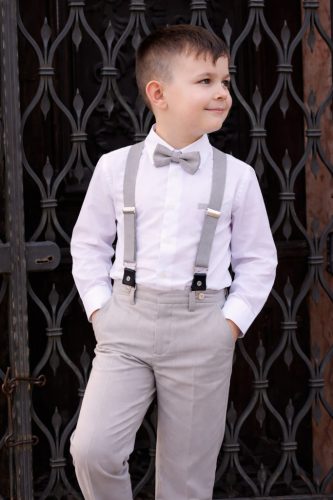 3 részes ünneplő szett szürke 