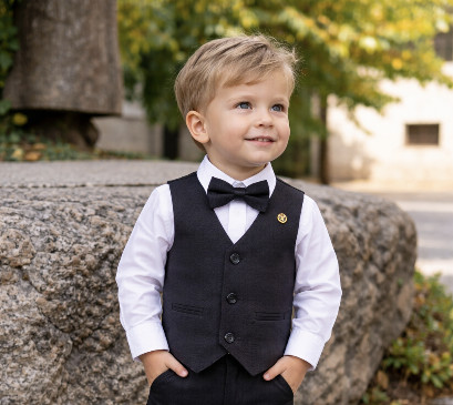 Gyerek ünneplő mellények több színben 