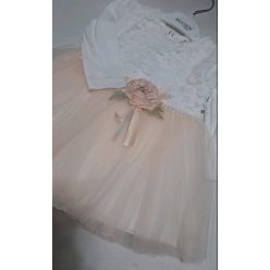 Baby lány ünneplő ruha barack