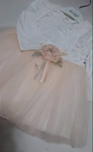 Baby lány ünneplő ruha barack