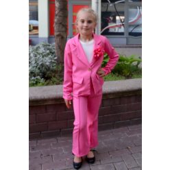 Lány kosztüm szett, trapéz nadrággal pink