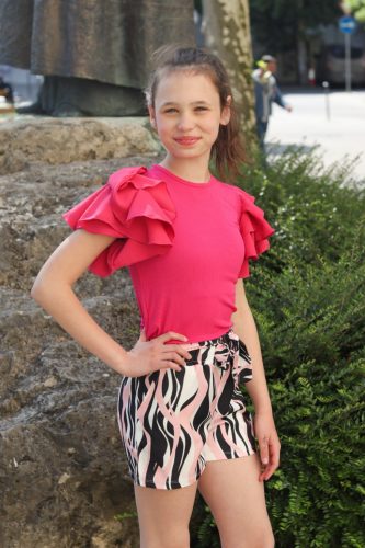 Lány fodros felső PINK