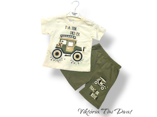 Baby traktor pamut szett