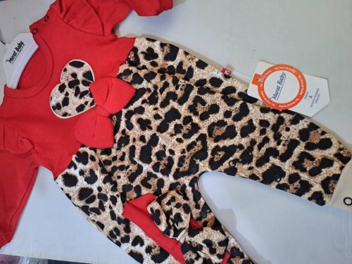 Baby leopárd együttes sapival