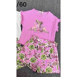 Lány pamut együttes pink 