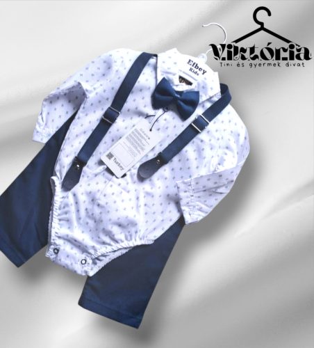 Fiú baby együttes bodys kék 