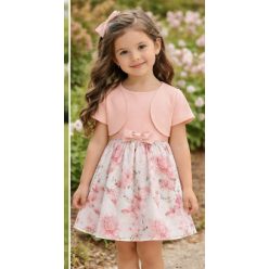 Lányka bolerós ruha barack