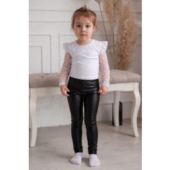 Bőr hatású nadrág fekete 