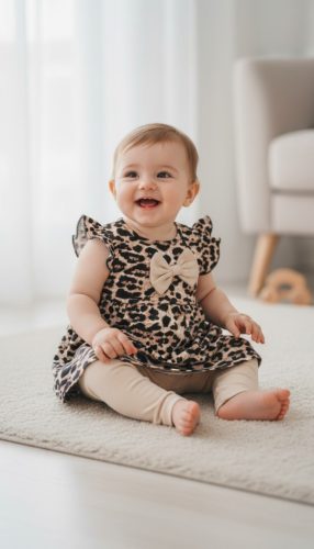 Baby leopárd mintás szett