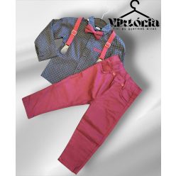 Fiúcska ünneplő együttesek bordó 