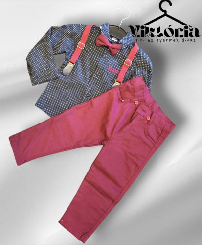 Fiúcska ünneplő együttesek bordó 