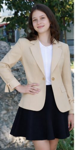 Lány blézer kabát bézs 