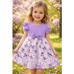 Lányka lepkés ruha lila