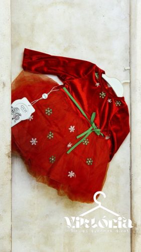 Baby lány piros hópehely ruha