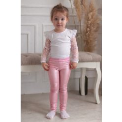 Bőr hatású nadrág rózsaszín 