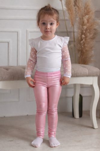 Bőr hatású nadrág rózsaszín 