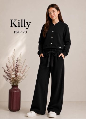 Lány gombos elegáns pulóver több színben 