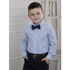 Fiú ing világoskék kockás 