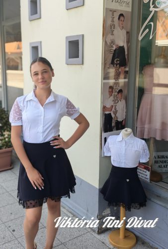 Lány tüllös ujjú ing 