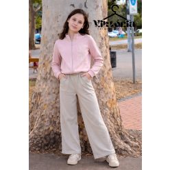 Lány pulóver púder rózsaszín 