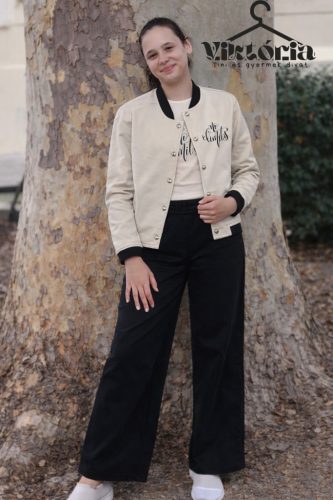 Lány gombos pamut kabátka 