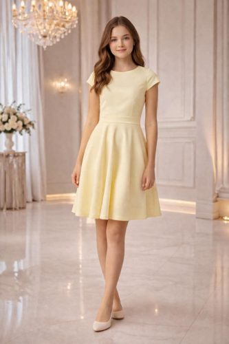 Lány sárga alkami ruha