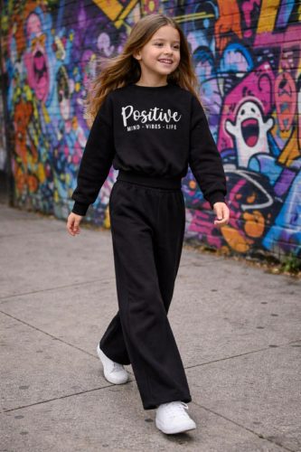 Lány Pamut pulóver 