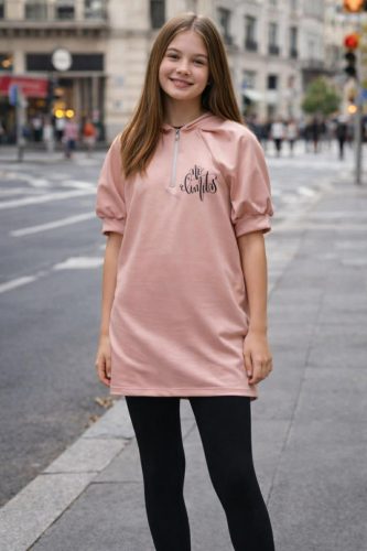 Lány púder tunika 
