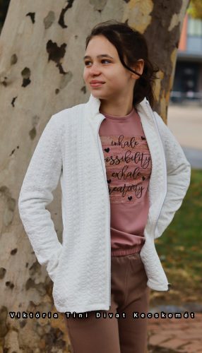 Lány kardigán nyers 