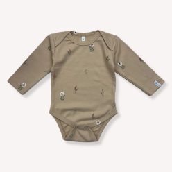 Hosszú Ujjú Body Beige Virágos Szín