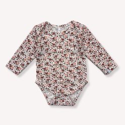 Hosszú Ujjú Body Púder-Rozsda Virágos