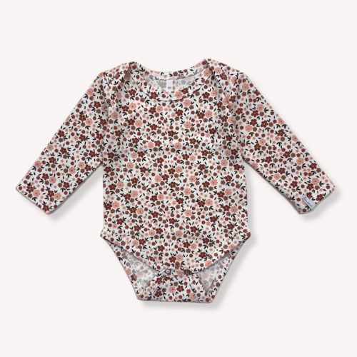 Hosszú Ujjú Body Púder-Rozsda Virágos