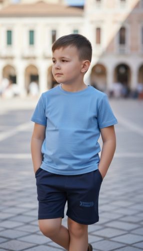 Gyerek pamut póló kék 