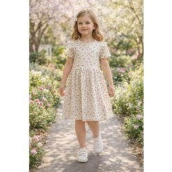 Lány virág mintás pamut ruha