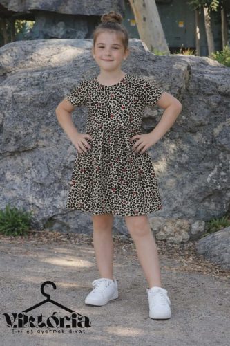 Lány Pamut ocelot mintás ruha