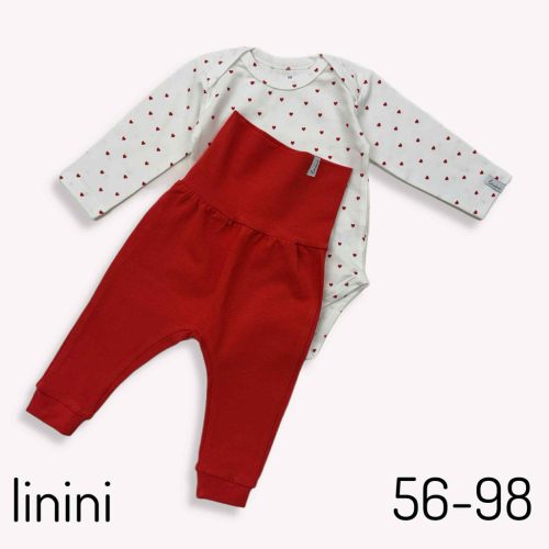 Baby szívecskés body+pocaknadrág