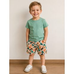 Fiú Pamut bermuda állat mintás 