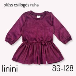 Lányka csillogó szeder ruha pihe puha 