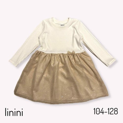 Lányka csillogó bordázott puha tapintású ruha