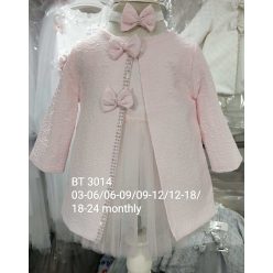 Baby alkalmi ruha szett rózsaszín 