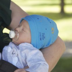 Pamut babasapka őszi/tavaszi kék Afil 40-42
