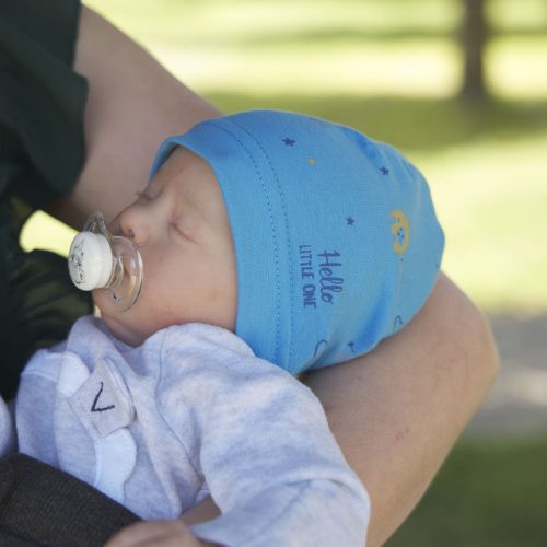 Pamut babasapka őszi/tavaszi kék Afil 40-42